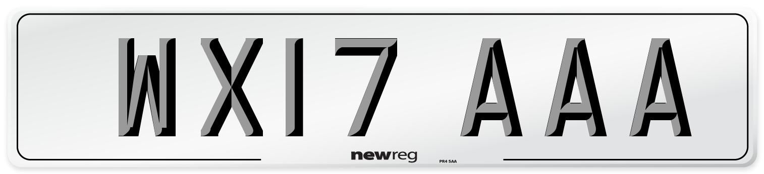 WX17 AAA Number Plate from New Reg